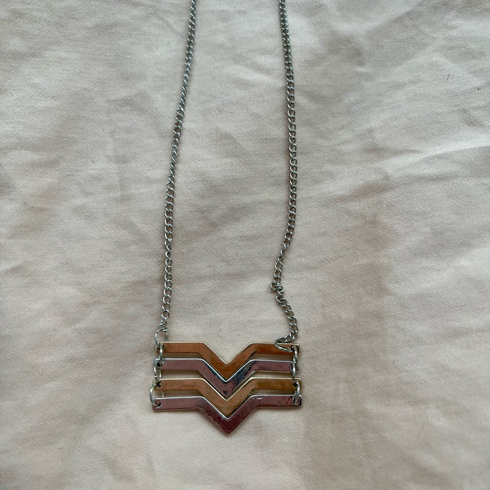 BRANDY MELVILLE Long Silver Gold Arrow Stack Necklace